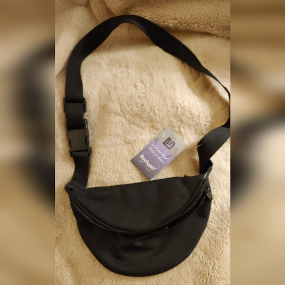 Black Canvas Fanny Pack